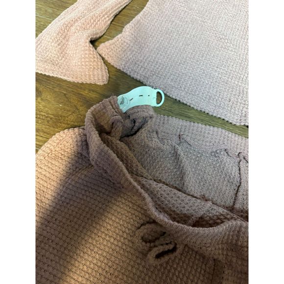 Pink Waffle Print Short Set - Picture 3 of 3